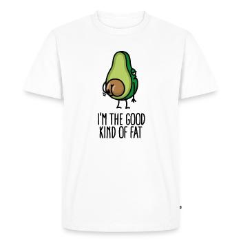 I'm the good kind of fat funny avocado big butt - Men's Premium Organic T-Shirt - white - Front - Nico (187cm)