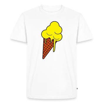 Art glacé fondant - T-shirt Premium bio Homme - blanc - Devant - Nico (187cm)