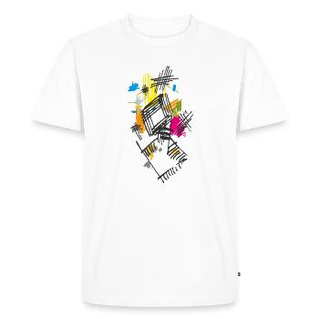 Art Abstrait - T-shirt Premium bio Homme - blanc - Devant - Nico (187cm)
