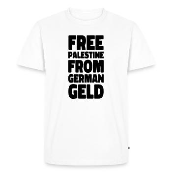 solidarity with Israel - Men's Premium Organic T-Shirt - white - Front - Nico (187cm)