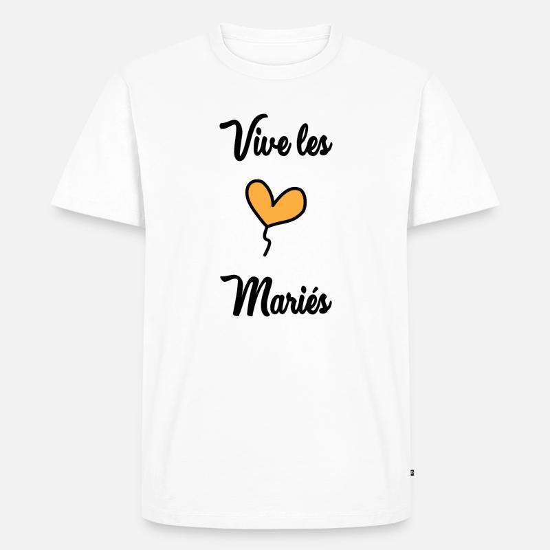 ES LEBE DAS BRAUTPAAR - Männer Premium Bio T-Shirt - Weiß