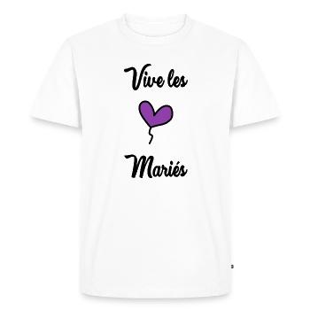 LONG LIVE THE BRIDE AND GROOM - Men's Premium Organic T-Shirt - white - Front - Nico (187cm)