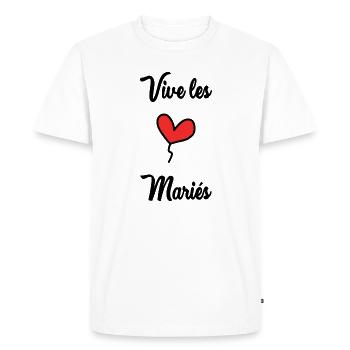 LONG LIVE THE BRIDE AND GROOM - Men's Premium Organic T-Shirt - white - Front - Nico (187cm)