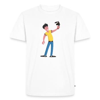 Content Creator - Men's Premium Organic T-Shirt - white - Front - Nico (187cm)