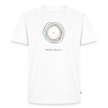 Moments de pleine conscience | Conception Flow & Calm - T-shirt Premium bio Homme - blanc - Devant - Nico (187cm)
