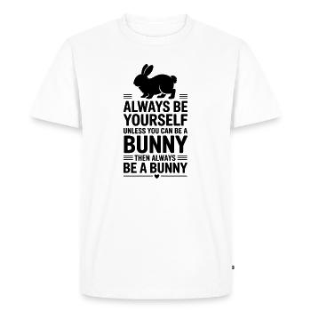 Expressions de lapins Drôle de cadeau de lapin - T-shirt Premium bio Homme - blanc - Devant - Nico (187cm)