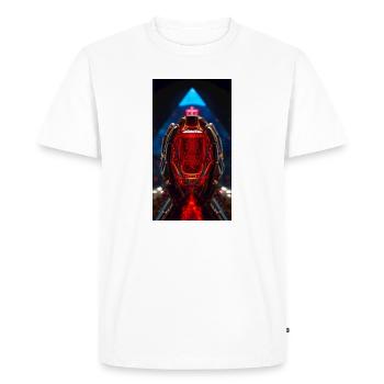 Mains Robo en Cristal Rouge - T-shirt Premium bio Homme - blanc - Devant - Nico (187cm)