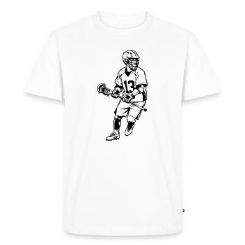 Lacrosse - T-shirt Premium bio Homme - blanc - Devant - Nico (187cm)