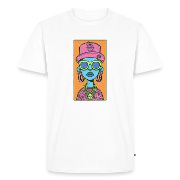 Hip Hop Face #6 - Men's Premium Organic T-Shirt - white - Front - Nico (187cm)