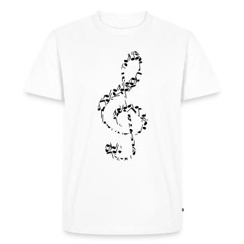 Notenschluessel - T-shirt Premium bio Homme - blanc - Devant - Nico (187cm)