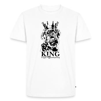 Schnauzer géant roi chien disant chien - T-shirt Premium bio Homme - blanc - Devant - Nico (187cm)