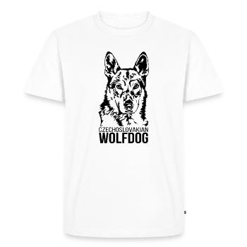 Tchécoslovaque Chien-loup Portrait Chiens Wilsigns - T-shirt Premium bio Homme - blanc - Devant - Nico (187cm)