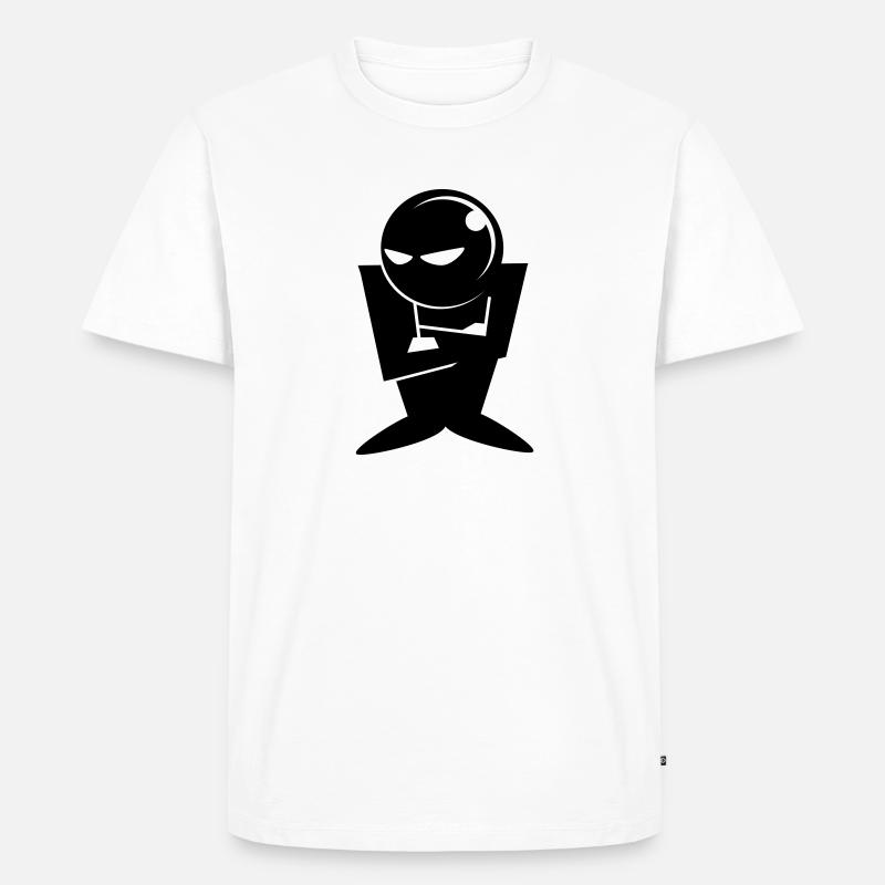 Mürrisch - Männer Premium Bio T-Shirt - Weiß