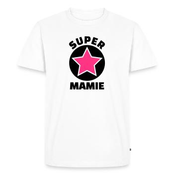 super mamie (v.5) - T-shirt Premium bio Homme - blanc - Devant - Nico (187cm)