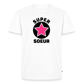 super soeur (v.5) - T-shirt Premium bio Homme - blanc - Devant - Nico (187cm)