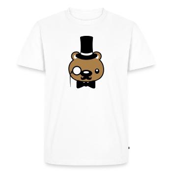 mr sir gentlemen teddybaer - Men's Premium Organic T-Shirt - white - Front - Nico (187cm)