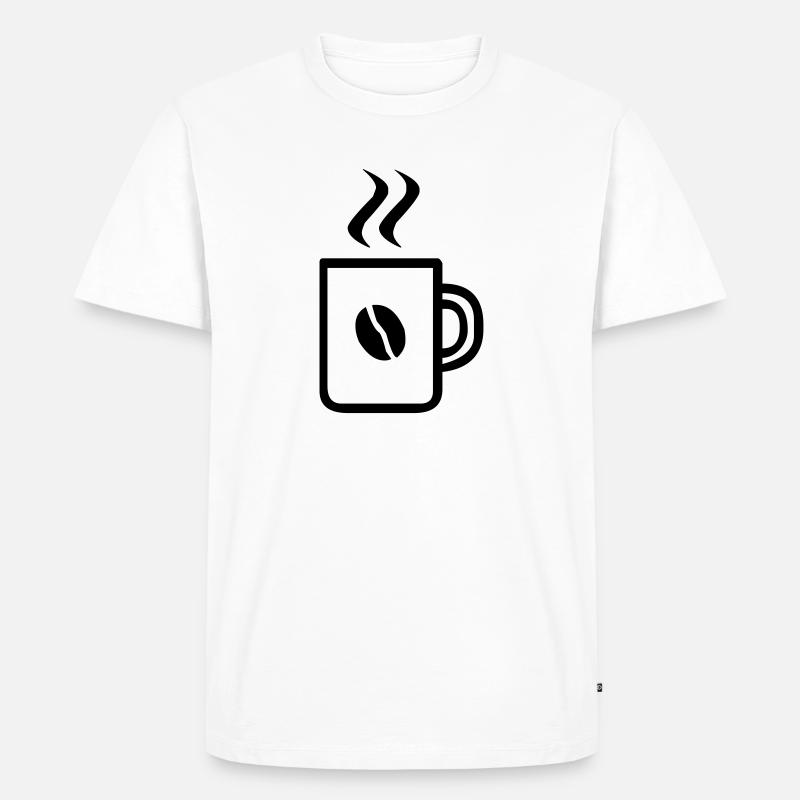 kaffee design - Männer Premium Bio T-Shirt - Weiß