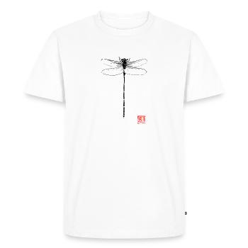 libellule - T-shirt Premium bio Homme - blanc - Devant - Nico (187cm)