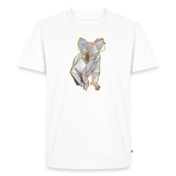 Koala Geometric Gold Lines 2 - Men's Premium Organic T-Shirt - white - Front - Nico (187cm)
