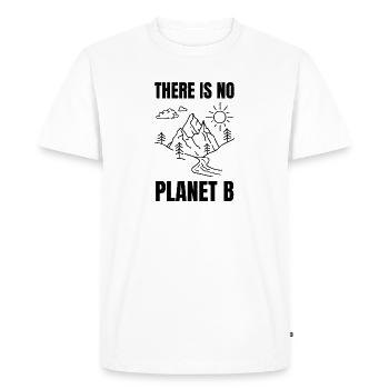 there is no planet b - T-shirt Premium bio Homme - blanc - Devant - Nico (187cm)