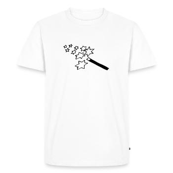 magic - wand - wizard - witch - Men's Premium Organic T-Shirt - white - Front - Nico (187cm)