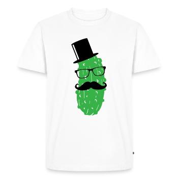 M. Concombre Gurkentruppe Sir aneth Monsieur avec elle 1c - T-shirt Premium bio Homme - blanc - Devant - Nico (187cm)