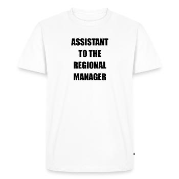 assistant to the regional manager, the office - Men's Premium Organic T-Shirt - white - Front - Nico (187cm)