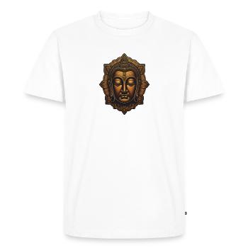 Bouddha - T-shirt Premium bio Homme - blanc - Devant - Nico (187cm)
