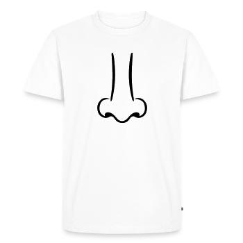 Nez - T-shirt Premium bio Homme - blanc - Devant - Nico (187cm)