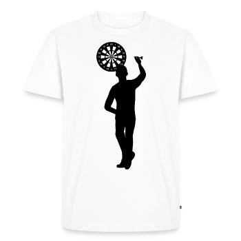 Fléchettes Fléchettes Sport Athlètes - T-shirt Premium bio Homme - blanc - Devant - Nico (187cm)