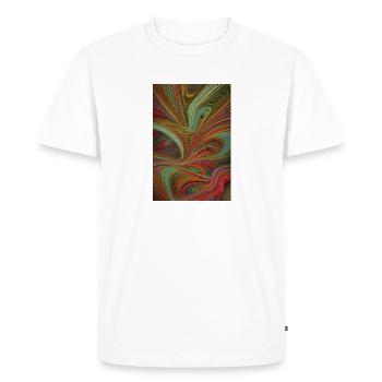 Art abstrait rétro vintage - T-shirt Premium bio Homme - blanc - Devant - Nico (187cm)