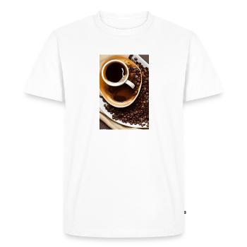 Great Coffee Drink Poster For The Kitchen - Men's Premium Organic T-Shirt - white - Front - Nico (187cm)