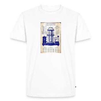 AFFICHE DE TUBUS ELECTRONICUS - T-shirt Premium bio Homme - blanc - Devant - Nico (187cm)