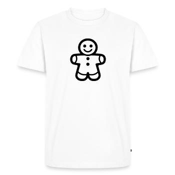 gingerbread - Men's Premium Organic T-Shirt - white - Front - Nico (187cm)