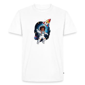 Cadeau d’anniversaire astronaute cadeau de Noël - T-shirt Premium bio Homme - blanc - Devant - Nico (187cm)