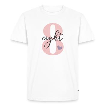 8th Birthday Eight Eight - Men's Premium Organic T-Shirt - white - Front - Nico (187cm)