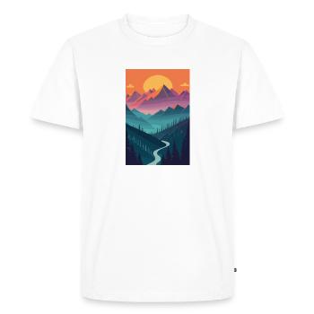 L’élégance alpine : la beauté minimaliste de la montagne - T-shirt Premium bio Homme - blanc - Devant - Nico (187cm)