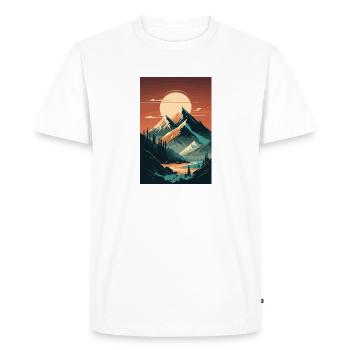 L’élégance alpine : la beauté minimaliste de la montagne - T-shirt Premium bio Homme - blanc - Devant - Nico (187cm)