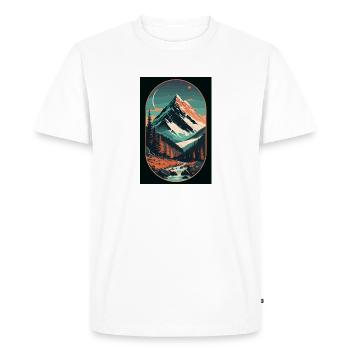 L’élégance alpine : la beauté minimaliste de la montagne - T-shirt Premium bio Homme - blanc - Devant - Nico (187cm)
