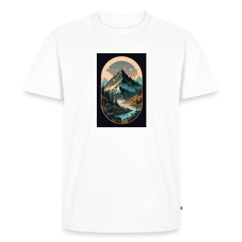 L’élégance alpine : la beauté minimaliste de la montagne - T-shirt Premium bio Homme - blanc - Devant - Nico (187cm)
