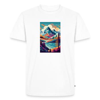 L’élégance alpine : la beauté minimaliste de la montagne - T-shirt Premium bio Homme - blanc - Devant - Nico (187cm)