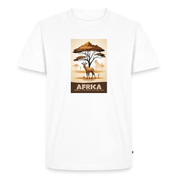 L’Afrique où se trouvent les choses sauvages - T-shirt Premium bio Homme - blanc - Devant - Nico (187cm)