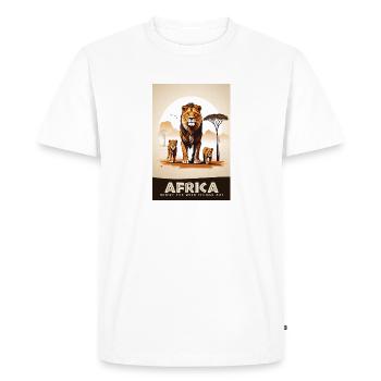 Africa where the wild things are - Men's Premium Organic T-Shirt - white - Front - Nico (187cm)