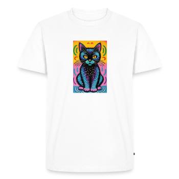 Chat mignon Pop Art Art moderne - T-shirt Premium bio Homme - blanc - Devant - Nico (187cm)