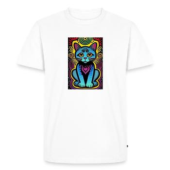 Chat mignon Pop Art Art moderne - T-shirt Premium bio Homme - blanc - Devant - Nico (187cm)