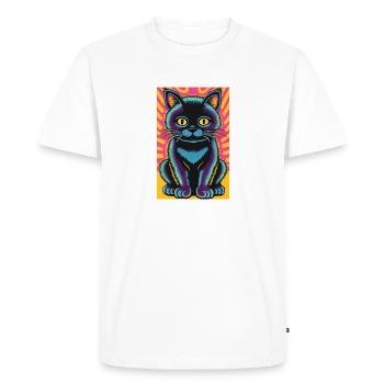 Chat mignon Pop Art Art moderne - T-shirt Premium bio Homme - blanc - Devant - Nico (187cm)