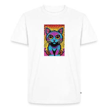 Chat mignon Pop Art Art moderne - T-shirt Premium bio Homme - blanc - Devant - Nico (187cm)