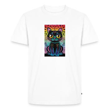 Chat mignon Pop Art Art moderne - T-shirt Premium bio Homme - blanc - Devant - Nico (187cm)
