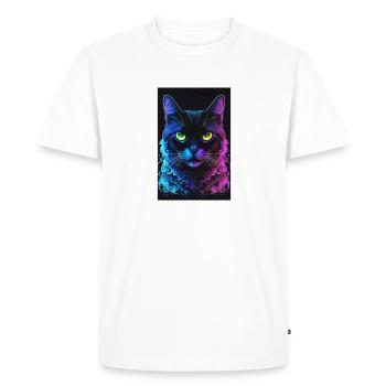 Chat mignon Pop Art Art moderne - T-shirt Premium bio Homme - blanc - Devant - Nico (187cm)