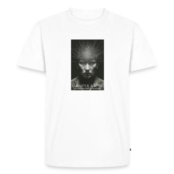 Manipulation Is The Dark Side Of Charism - Men's Premium Organic T-Shirt - white - Front - Nico (187cm)